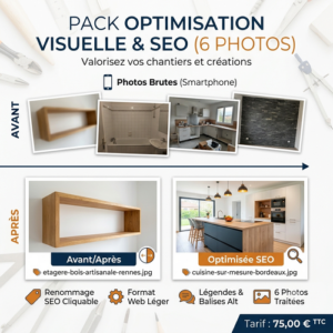 Optimisation visuelle SEO et Réseaux Sociaux (6 photos)
